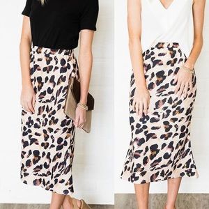 Leopard Midi Skirt